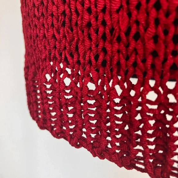 SAG Harbor cherry, red crochet cardigan - Picture 3 of 10